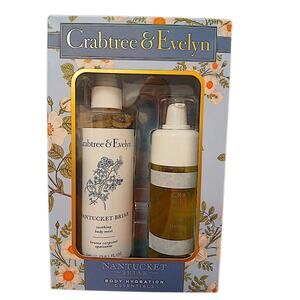 Crabtree & Evelyn NANTUCKET BRIAR Hydrating Gift Set BODY MIST 8oz Body Oil 4oz